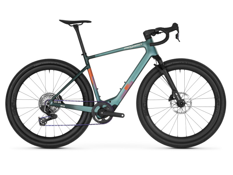 Gravelové elektrobicykel Megamo Along 01 | 2027, pop green, L