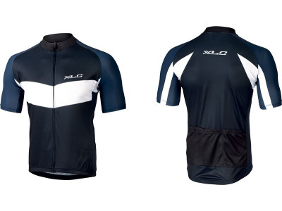 Pánsky cyklistický dres XLC Basic JE-S17 – modrá/čierna/biela