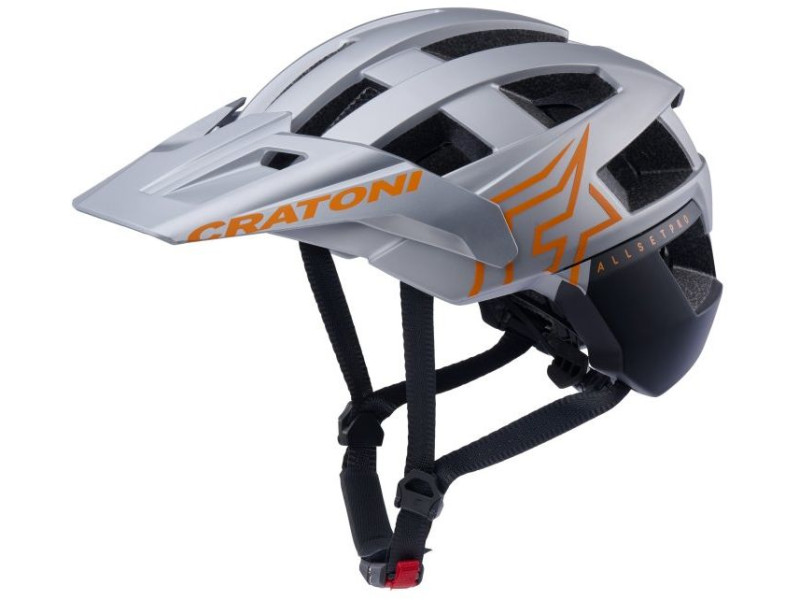 Cyklistická prilba Cratoni AllSet Pro – strieborná/oranžová