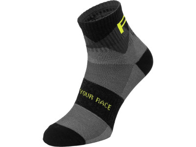 Cyklistické ponožky R2 MOON ATS26A – čierna/sivá