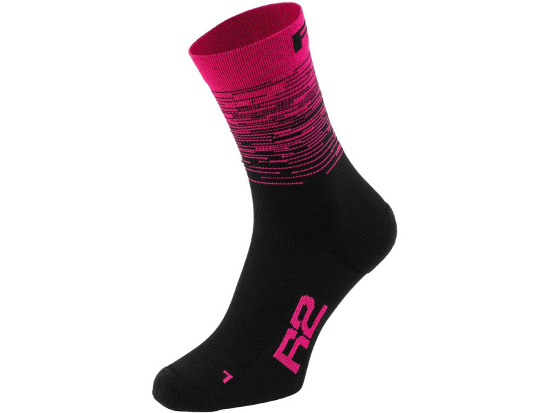 Cyklistické ponožky R2 RACE ATS23A – čierna/ružová