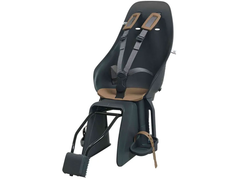 Zadná detská cyklosedačka Urban Iki s adaptérom - čierna / hnedá